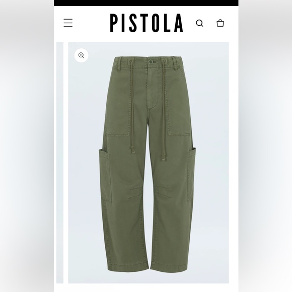 Pistola Sabrina Curved Utility Pants in Meadow - Picture 6 of 8